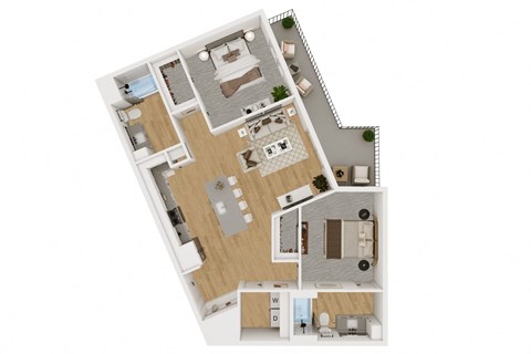 Lenox Burnet Apartments in Austin, Texas B5 Floor Plan